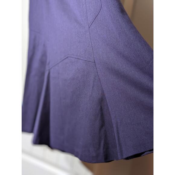 Talbot's Purple Wool Stretch Fully Lined Panel Flare Skirt Women's Plus Size 12W - Picture 7 of 13